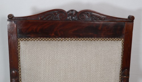 Antiquités - Paire de fauteuils en acajou d’époque Empire