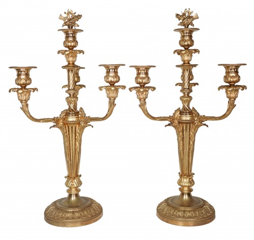XIXe siècle - Paire de chandeliers d'époque Napoléon III