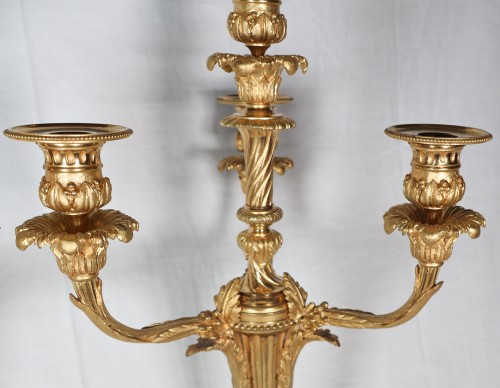 Antiquités - Paire de chandeliers d'époque Napoléon III