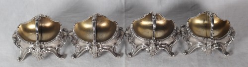 Argenterie et Arts de la table  - Suite de quatre de salières en argent massif et vermeil Boin-Taburet fin XIXe