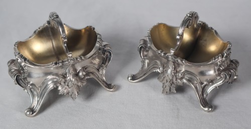 Suite de quatre de salières en argent massif et vermeil Boin-Taburet fin XIXe - Galerie Lauretta