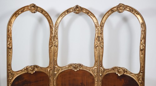 Mobilier Paravent - Paravent en bois doré époque fin XIXe