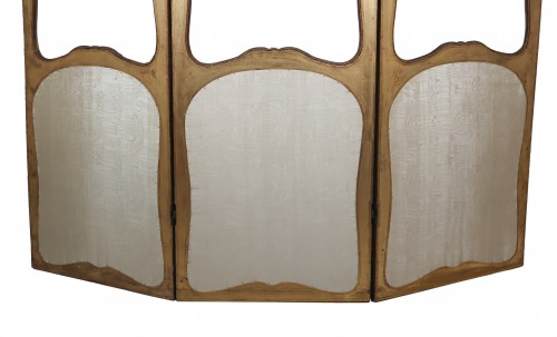 XIXe siècle - Paravent en bois doré époque fin XIXe