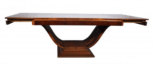 Table de salle à manger en noyer époque Art Déco - Mobilier Style Art Déco