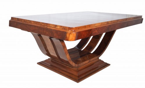 Mobilier Table & Guéridon - Table de salle à manger en noyer époque Art Déco