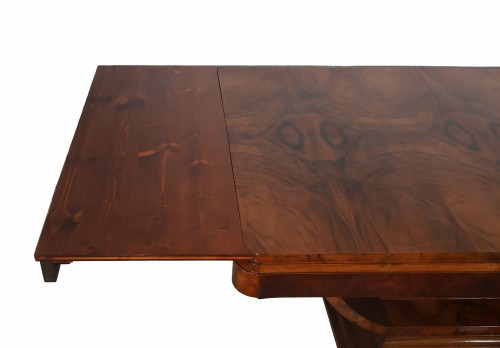 XXe siècle - Table de salle à manger en noyer époque Art Déco