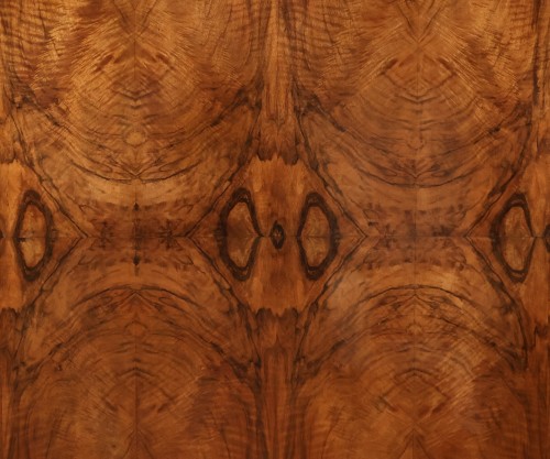 Antiquités - Table de salle à manger en noyer époque Art Déco