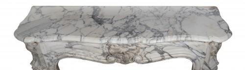 Cheminée fin XIXe en marbre Arabescato - Matériaux & Architecture Style 