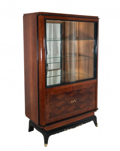 XXe siècle - Vitrine en palissandre époque Art déco
