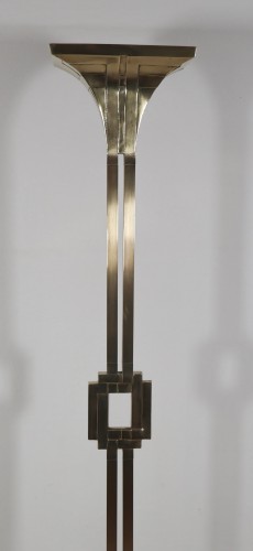 Lampadaire en bronze Giovanni Santoni Italie années 70 - Luminaires Style Années 50-60