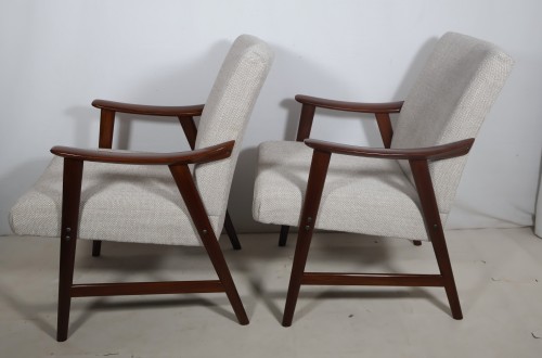 Paire de fauteuils Scandinave Dokka Mobler années 60 - Galerie Lauretta