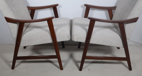 Années 50-60 - Paire de fauteuils Scandinave Dokka Mobler années 60