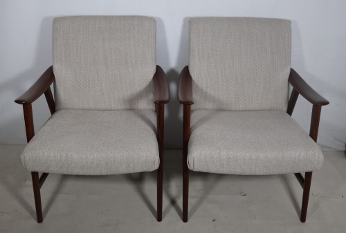 Antiquités - Paire de fauteuils Scandinave Dokka Mobler années 60