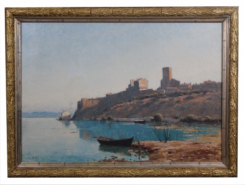 Vue de Bages - Lina BILL (1855-1936) - Tableaux et dessins Style 