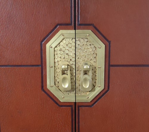 Cabinet en palissandre gainé de cuir époque Art déco - Art Déco