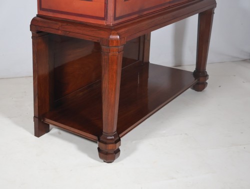 Antiquités - Cabinet en palissandre gainé de cuir époque Art déco