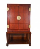 Cabinet en palissandre gainé de cuir époque Art déco