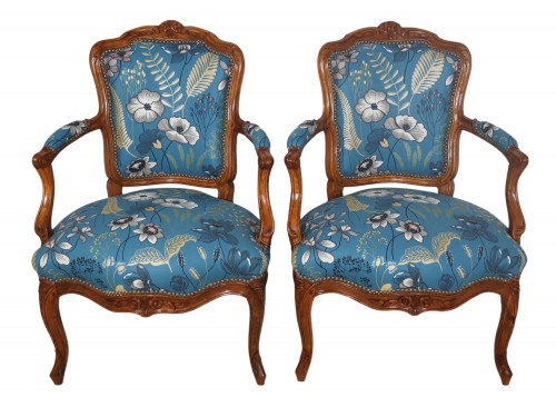 Paire de cabriolets estampillés NOGARET circa 1750