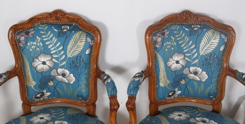 Paire de cabriolets estampillés NOGARET circa 1750 - Galerie Lauretta