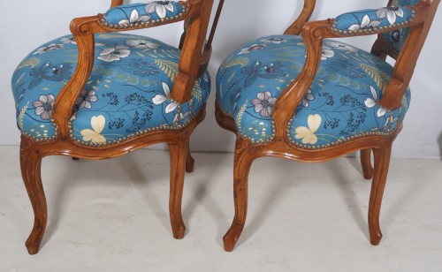 Paire de cabriolets estampillés NOGARET circa 1750 - Louis XV