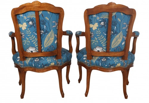 Antiquités - Paire de cabriolets estampillés NOGARET circa 1750