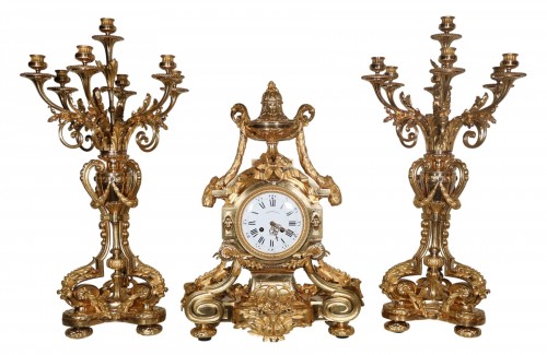 Parure de cheminée Raingo Fres et H Picard fin XIXe
