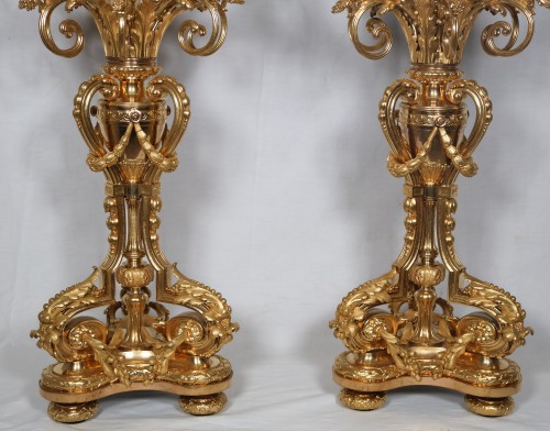 Parure de cheminée Raingo Fres et H Picard fin XIXe - Galerie Lauretta
