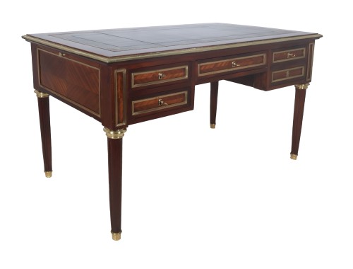 Bureau plat à tirettes fin XIXe siècle - Galerie Lauretta