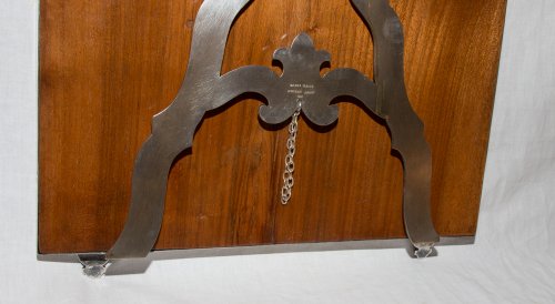 Argenterie et Arts de la table  - Grand miroir de table en argent massif daté 1900