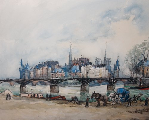 XXe siècle - Le pont des Arts à Paris - Frank WILL (1900-1951)