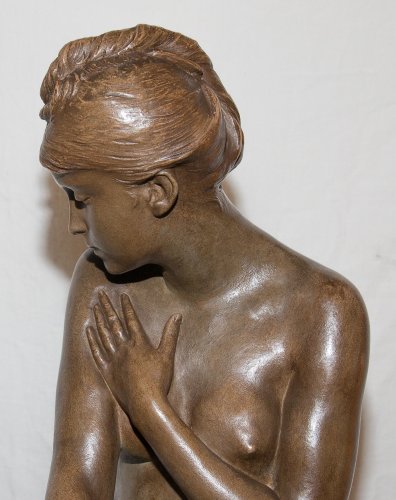 Sculpture Sculpture en Terre cuite - La baigneuse - Paul Delaroche (1797-1856)