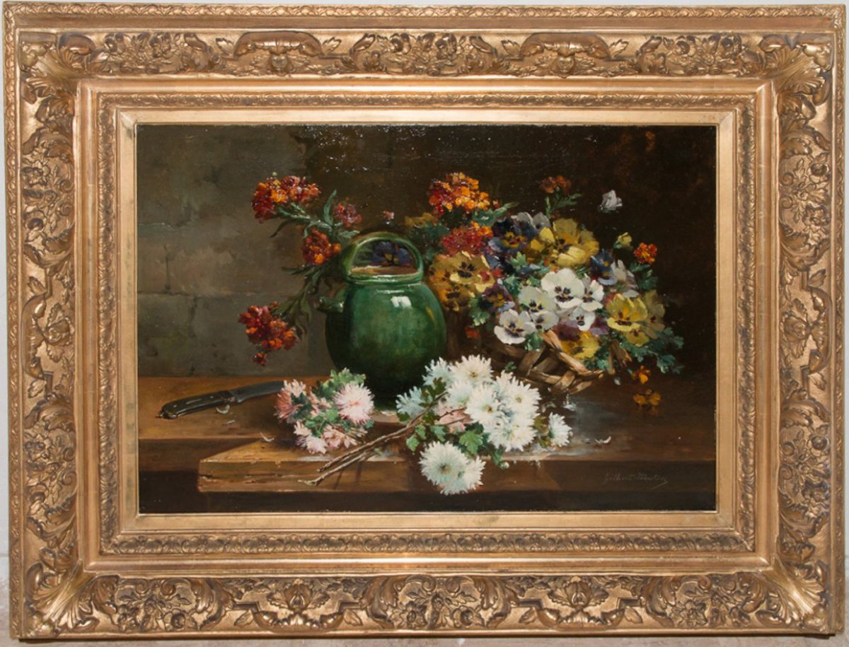 Nature morte de fleurs GILBERTMARTIN fin XIXe siècle N.51009
