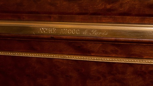 Grand bureau cylindre à caisson estampillé André Aucoc, circa 1890 - Napoléon III