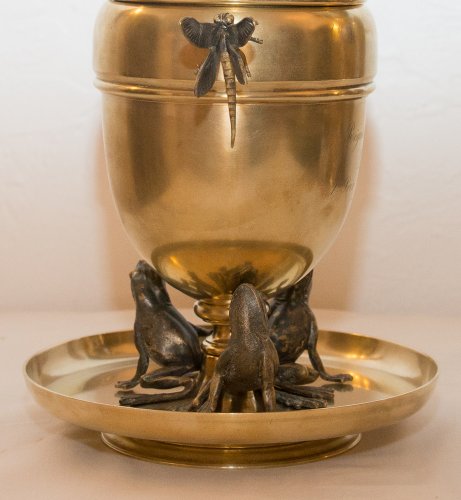 Coupe en bronze doré signée "Maison Alphonse Giroux" 1870 - Galerie Lauretta