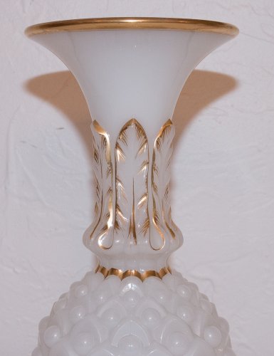 Napoléon III - Paire de vases en opaline Baccarat circa 1850