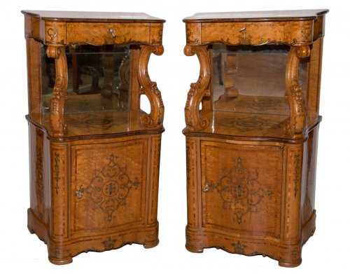 Paire De Meubles d'Appui Siciliens milieu XIXe