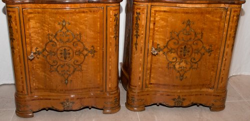 Paire De Meubles d'Appui Siciliens milieu XIXe - Restauration - Charles X