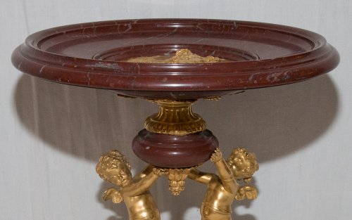 Coupe en bronze doré et marbre rouge royal Epoque Napoléon III - Galerie Lauretta