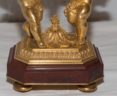 Coupe en bronze doré et marbre rouge royal Epoque Napoléon III - Napoléon III