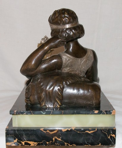 Antiquités - Odalisque en bronze époque Art Déco - Claude MIRVAL