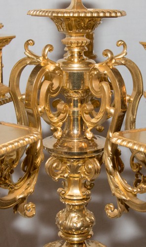 Luminaires Bougeoirs et Chandeliers - Paire de candélabres F Barbedienne époque Napoléon III
