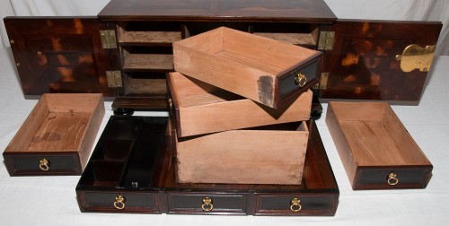 Antiquités - Cabinet de voyage Flamand du XVIIIe siècle