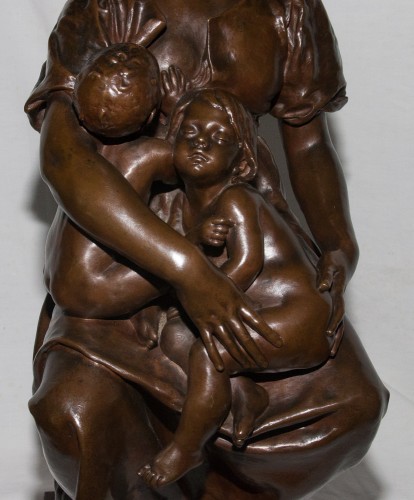 Sculpture Sculpture en Bronze - Maternité - Paul Dubois (1829-1905)