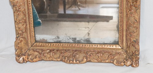 Miroir en bois sculpté et doré Époque Régence - Galerie Lauretta