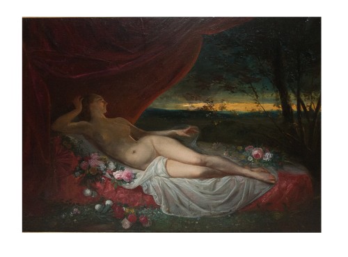 Femme Nue allongée - J-L Victor VIGER DU VIGNEAU (1819-1879) - Galerie Lauretta