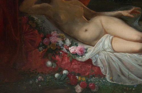 Antiquités - Femme Nue allongée - J-L Victor VIGER DU VIGNEAU (1819-1879)