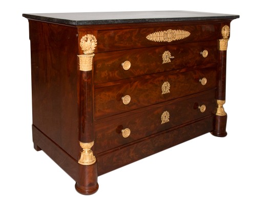 XIXe siècle - Secrétaire et commode époque Empire estampillé C. LEMARCHAND