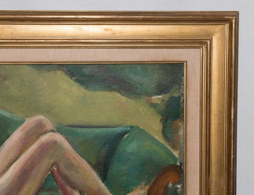 Art Déco - "Femme nue à la méridienne"- Jules CAVAILLES daté 1923