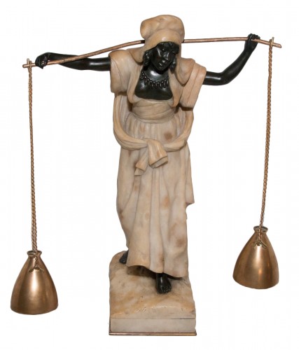 La porteuse d’eau en albâtre et bronze Dominique ALONZO