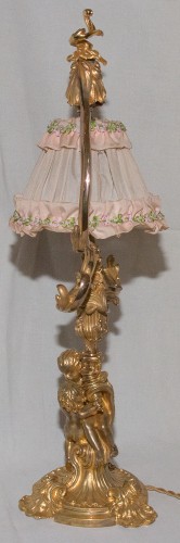 Lampe de salon en bronze époque Napoléon III - Maurice Thibault Paris - Luminaires Style Napoléon III